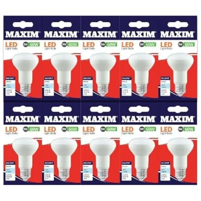 Image of MAXIM LED R63 Edison Screw (Daylight White) 9watt (60watt) 806 Lumen (Pack 10) 60MLR63ESDL5X10