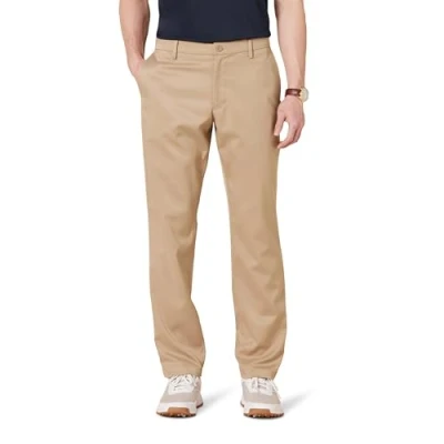 Image of Amazon Essentials Men&#039;s Athletic fit Stretch Golf Trousers (Available in Big and Tall), Khaki Brown, 38W / 32L