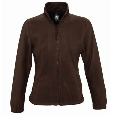 Image of SOLS Womens/Ladies North Full Zip Fleece Jacket (Dark Chocolate) Multicolour Size 2XL