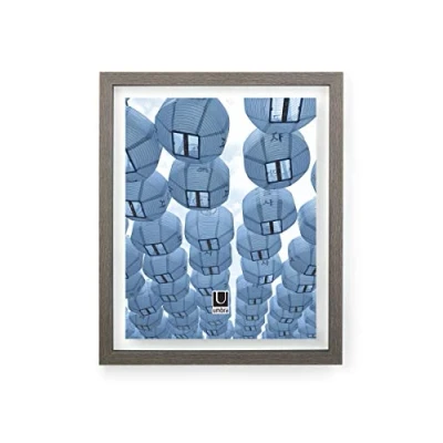 Image of Umbra Floating Frame for Displaying Documents, Diploma, Certificate, Photo or Artwork, Driftwood Tx, 11x14 Inch (28x36cm)