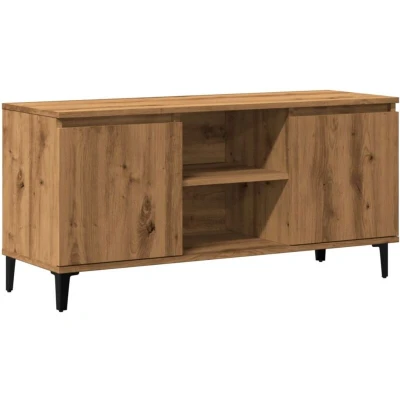 Image of vidaXL TV Cabinet Stand Artisan Oak Media Unit with Ample Storage, Engineered Wood