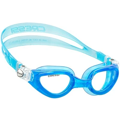 Image of CRESSI Right Goggles Blue/Blue Adult for Swimming, Pool and Water Sports, Anti Fog 100% UV, Blue/Blue, One Size