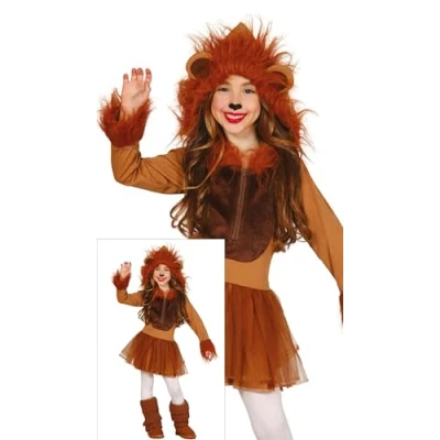 Image of FIESTAS GUIRCA Girls Animal Lion Costume Age 7 9