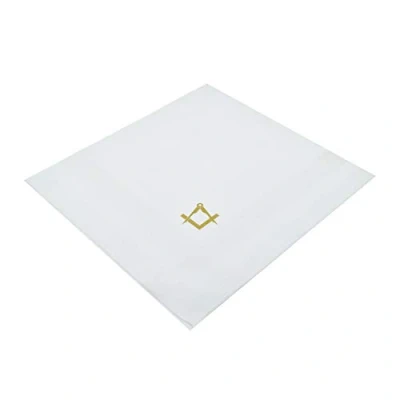 Image of GTR Prestige Giftware Masonic Gold No G Design Pocket Handkerchief