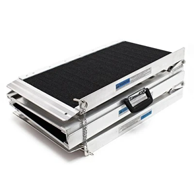 Image of WilTec Wheelchair loading ramp Aluminum 2x foldable nonslip 152cm 270kg