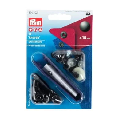 Image of Prym Non Sew Press Fastener, Bronze, 15 mm, brüniert, 10 Stück
