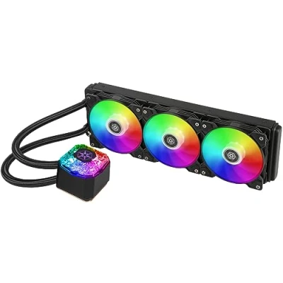 Image of SilverStone Technology IceGem 360, 360mm ARGB AIO liquid cooler with 3 x 120mm fans, SST IG360