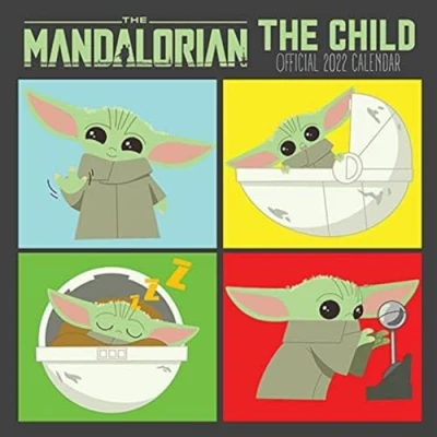 Image of Pyramid International Disney Star Wars The Mandalorian Child Calendar 2022 Month to a View Planner 30cm x Official Merchandise
