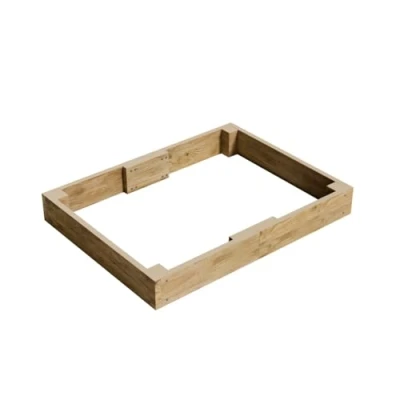 Image of Gro Garden Products Wooden Raised Bed 90cm L x 120cm W 15cm H Large Planters for Vegetables, Herbs, or Flowers Trough Planter Box with FSC Tanalised Timber
