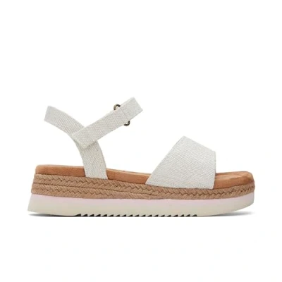 Image of TOMS Girls Diana Wedge Sandal, Natural Yarn Dye, 12 UK Child