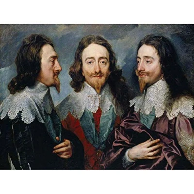 Image of Wee Blue Coo Painting Van Dyck Portrait King Charles I England Art Print Poster Wall Decor 12X16 Inch