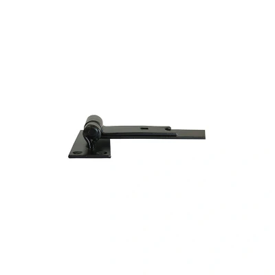 Image of 24&quot; 600mm Heavy Duty Straight Hook and Band GATE Hinge EPOXY Black Includes All Suitable FIXINGS HBS600B 1 x Pair Free Next Working Day DELIVERY