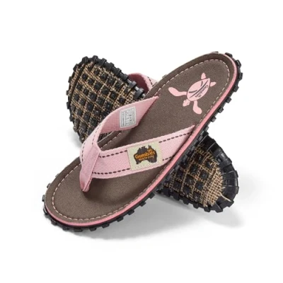 Image of Gumbies Islander Flip Flops Unisex Classic Canvas with Recycled Rubber Outsole &amp; Cotton Footbed Contoured, Lightweight Everyday Comfortable Grey Turtle EU 38