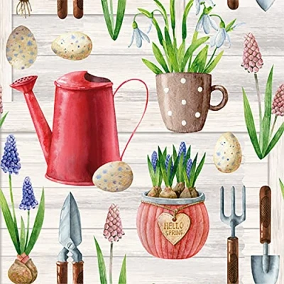 Image of Anniversary House Tiflair Luxury Garden Design, Thick and Strong Lunch Napkins 3 ply, Spring Decorations Multi Coloured PJ380033