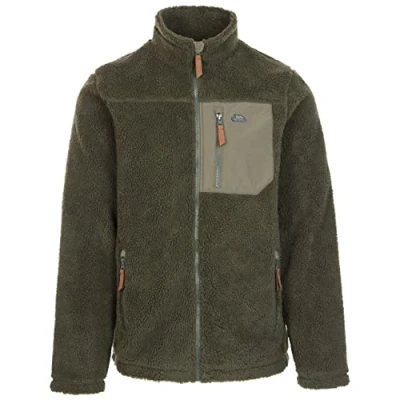 Image of Trespass Mens Fleece Jacket Full Front Zip Sherpa Buck