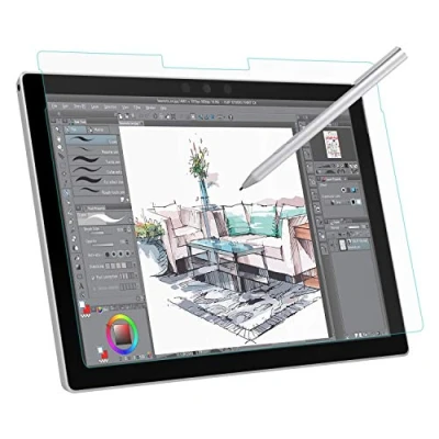 Image of MoKo Matte Screen Protector for Microsoft Surface Pro 7 plus/Pro 7/Pro 6/Pro 5/Pro 4/Pro LTE Tablet, Anti Reflection PET Film, Write Draw and Sketch with Pen Like Writing on Paper, Clear