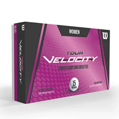 Image of Wilson Golf Tour Velocity Women, 15 Balls, White, Compression 70, Ionomer for Maximum Distance and Feel, WGWR74000