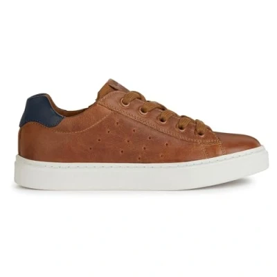 Image of Geox J Nashik Boy A Sneaker, Cognac Navy, 10 UK Child