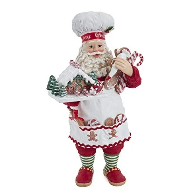 Image of Kurt S. Adler Santa, Resin Polyvinyl Chloride, Multicolor, 10.5in