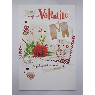 Image of WONDERFUL COLOURFUL TO MY GORGEOUS VALENTINE VALENTINES DAY GREETING CARD