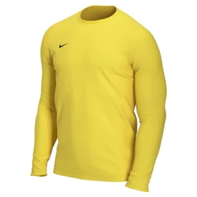 Image of NIKE Men&#039;s M Nk Dry Park Vii Jsy Ls T shirt, Tour Yellow/(Black), UK