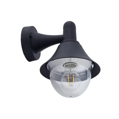 Image of Lindby outdoor wall light Keicy, black, plastic, IP44