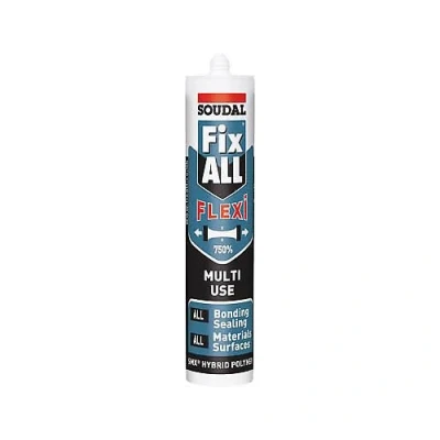 Image of Soudal Fix ALL Flexi Hybrid Polymer Bonding Sealant Adhesive &amp; Filler Size 290ml (White)