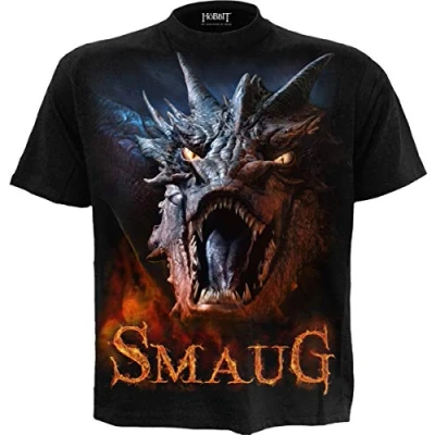 Image of WB Studio The Hobbit Smaug T Shirt Black XL