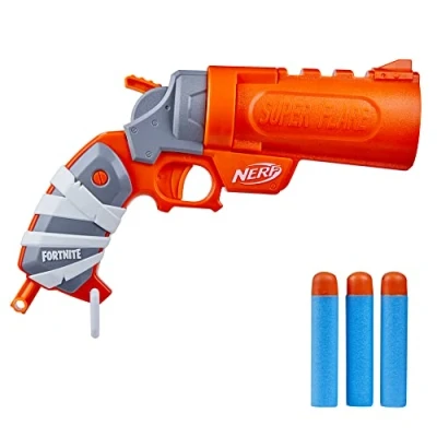 Image of Nerf Fortnite Flare Dart Blaster, Break Open Loading, Includes 3 Mega Darts That Whistle Through The Air, Pull Down Priming Handle