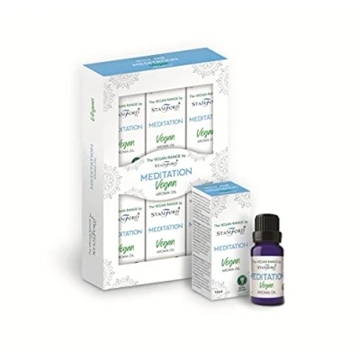 Image of The Vegan Range by Stamford Aroma Oils. 6packs x 10ml Meditation