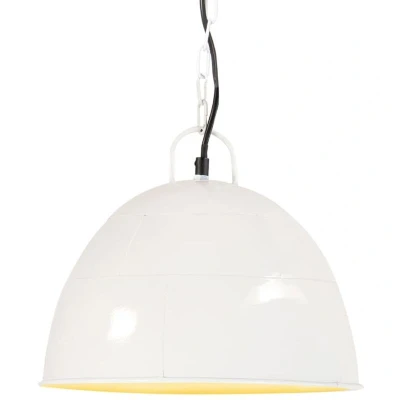 Image of vidaXL Industrial Vintage Hanging Lamp 25 W White Round 31 cm E27