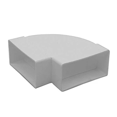 Image of Kair 90 Degree Horizontal Elbow Bend 110mm x 54mm 4 2 inch Rectangular Plastic Ducting Adaptor
