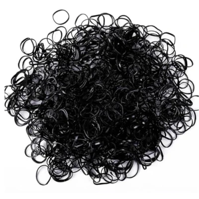Image of Mytoptrendz® 500pcs Mini Thin Small Soft Rubber Bands Seamless Elastic Hair for Braiding and More ((Black ultra)