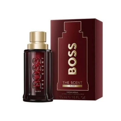 Image of BOSS The Scent Elixir for Him Ambery Fragrance with Notes of Pimento, Lavandin Absolute and Sandalwood High Longevity 50ml (Packaging May Vary)