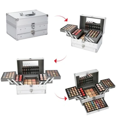 Image of PhantomSky Professional 132 Colors All in one Makeup Palette Cosmetic Contouring Kit Combination with Eyeshadow, Cream Concealer, Eyebrow Powder, Lip Gloss, Blusher and Pressed Powder