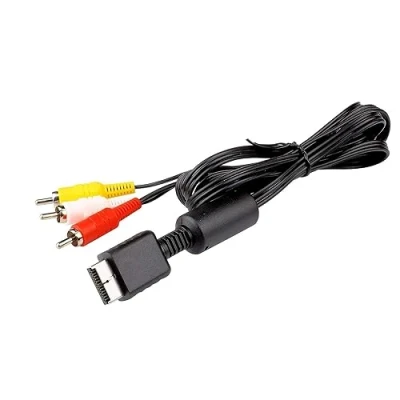 Image of 2 x Sony PS1 PS2 PS3 SYSTEM AV Audio Video Cable Cord