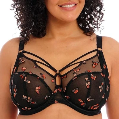 Image of Elomi 4353 Sachi Full Cup Bra Black Butterfly