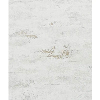 Image of Industrial Concrete Stone Wallpaper Metallic White Gold Textured Vinyl Rustic
