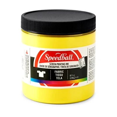 Image of Speedball Fabric Screen Printing Ink, 8 Ounce, Yellow