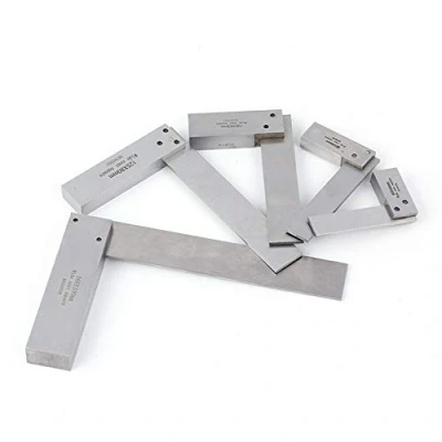 Image of Vogueing Tool 90 Degree Engineers Steel, Square Ruler for Measuring Right Angle with Plastic Holder Box (125X80mm)