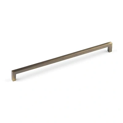 Image of 320mm Antique Brass Kitchen Cupboard Handle Square Brushed Dark Gold Cabinet Drawer Pull Wardrobe Furniture Replacement Upcycle