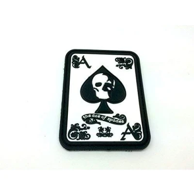 Image of Ace Of Spades Biker Black Airsoft PVC Patch
