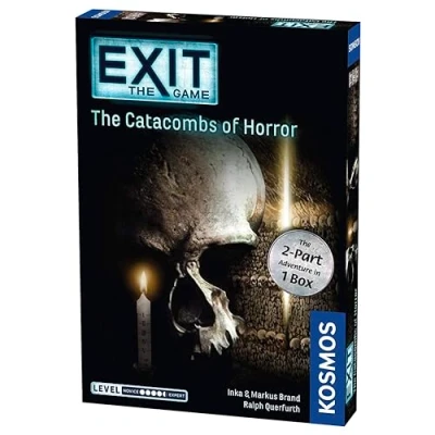 Image of Thames &amp; Kosmos EXIT: The Catacombs of Horror, 2 Part Escape Room Card Game, Family games For Game Night, Board Adults and Teens, 1 to 4 Players, Ages 16+