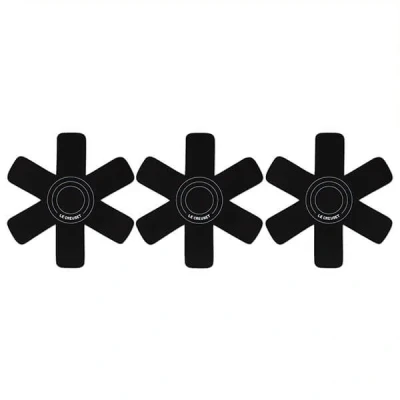 Image of Le Creuset Black Onyx Set of 3 Pan Protectors