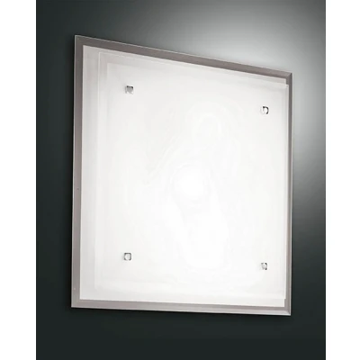 Image of Maggie Flush Ceiling Light White Glass, E27