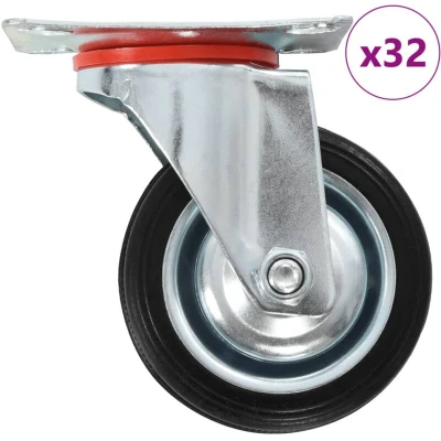 Image of vidaXL 32 pcs Swivel Casters 75 mm