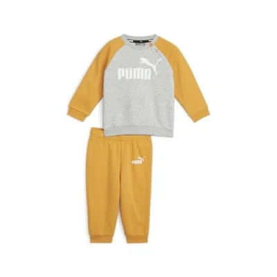 Image of Puma Minicats Raglan Jogger Unisex SET Trousers for kids, Size: 2 4m, Ginger tea