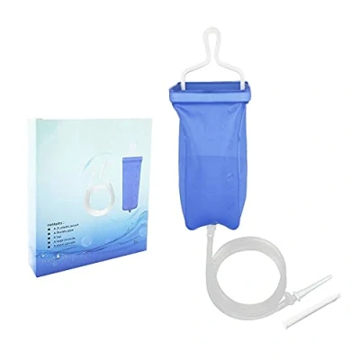 Image of Enema Bag Kit, Kit for Colon Cleansing, Non Toxic PVC Home Colonic Irrigation Bag, Reusable Coffee &amp; Water Cleansing/Detox Enemas (2 L)