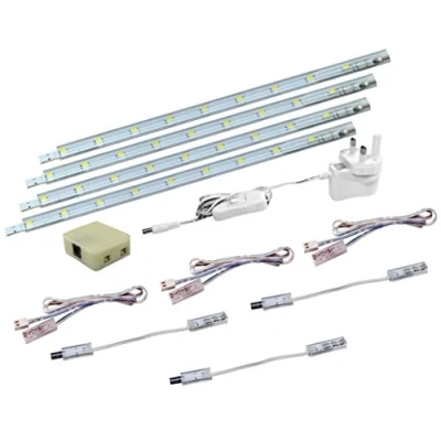 Image of 4 x 30cm Plug in LED Warm White Under Kitchen Cupboard Cabinet Strip Lights