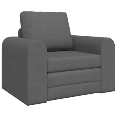 Image of vidaXL Floor Sofa Bed 2 in 1 Dark Grey 98x71x83 cm Fabric